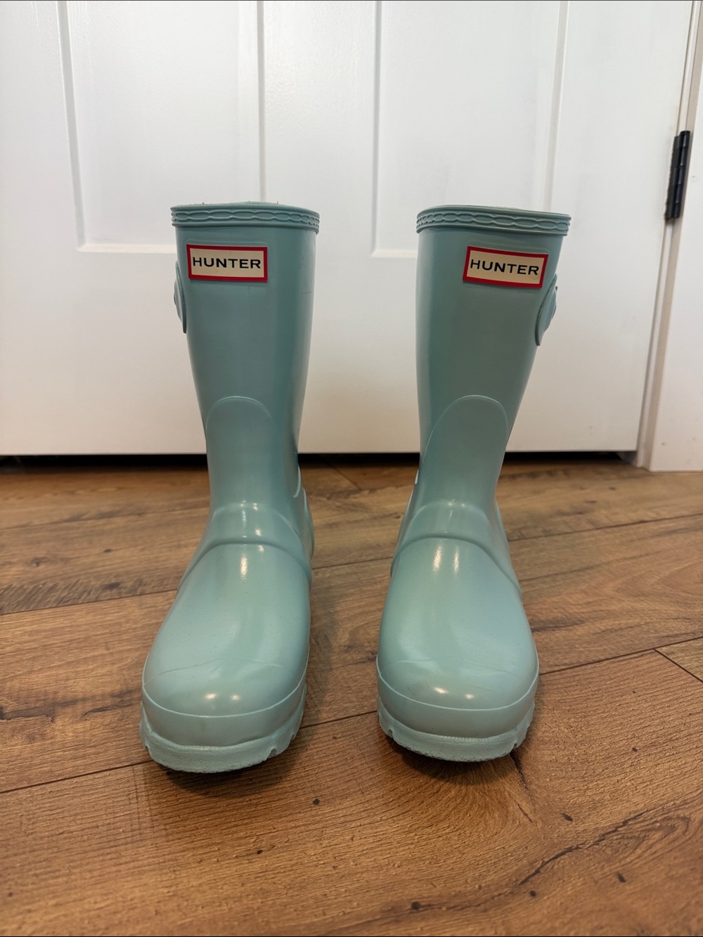 Hunter Woman’s Rain Boots in Light Blue